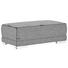 HOCKER Webstoff Dunkelgrau - Dunkelgrau/Silberfarben, Design, Holz/Textil (125/43/65cm) - Carryhome