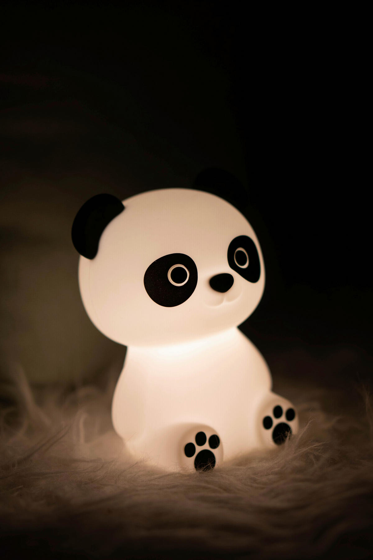 KINDER-NACHTLICHT Paddy Panda 9/12/9 cm   - Weiß, KONVENTIONELL, Kunststoff (9/12/9cm) - P & B