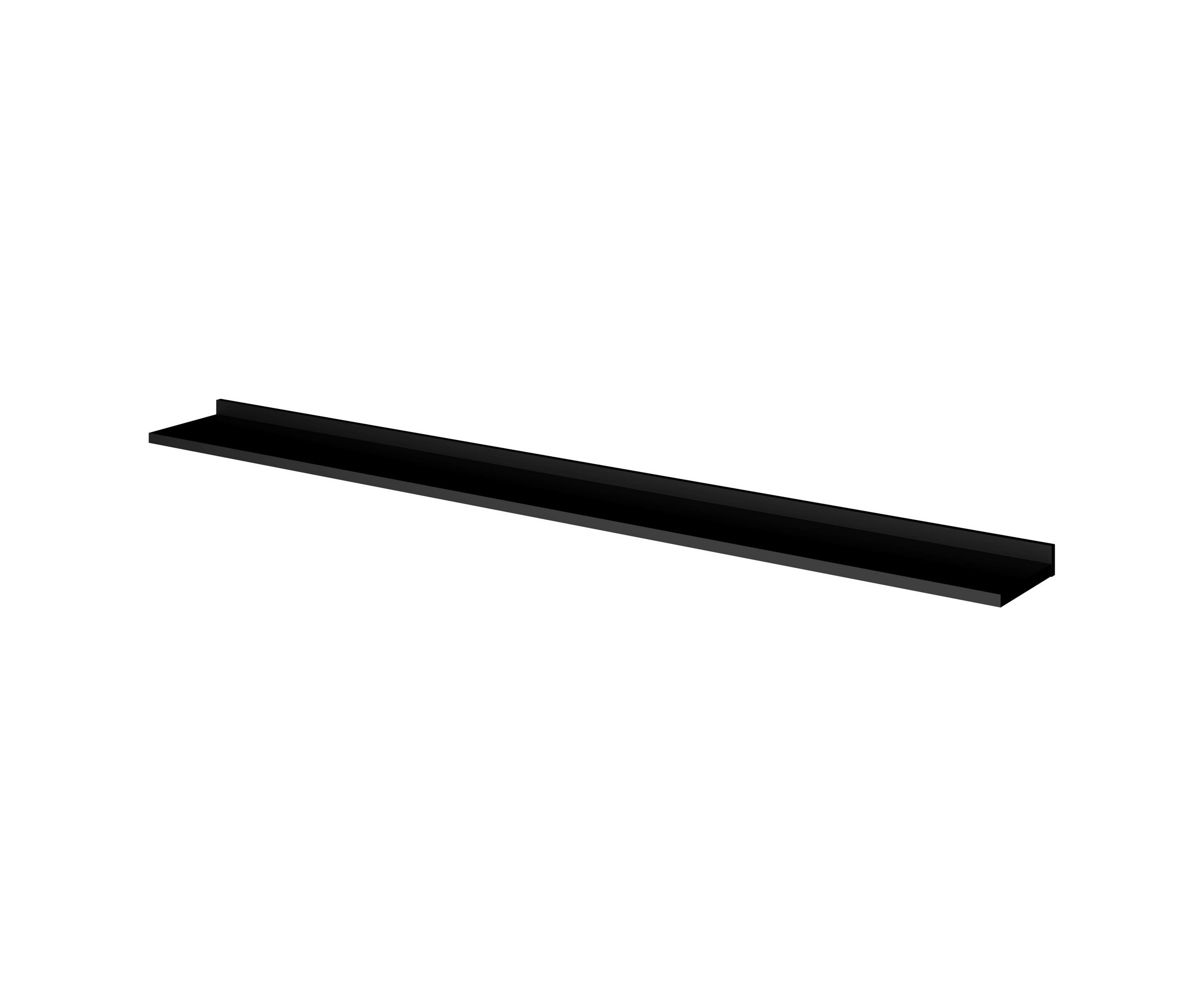 WANDBOARD200/5,5/23 cm Schwarz  - Schwarz, Design, Holzwerkstoff (200/5,5/23cm) - MID.YOU