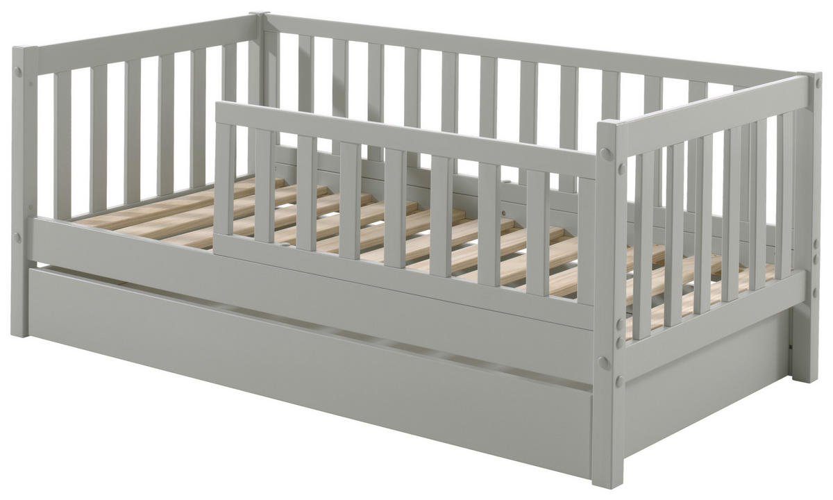 KINDER-/JUNIORBETT - Kieferfarben/Grau, MODERN, Holz (70/140cm) - MID.YOU