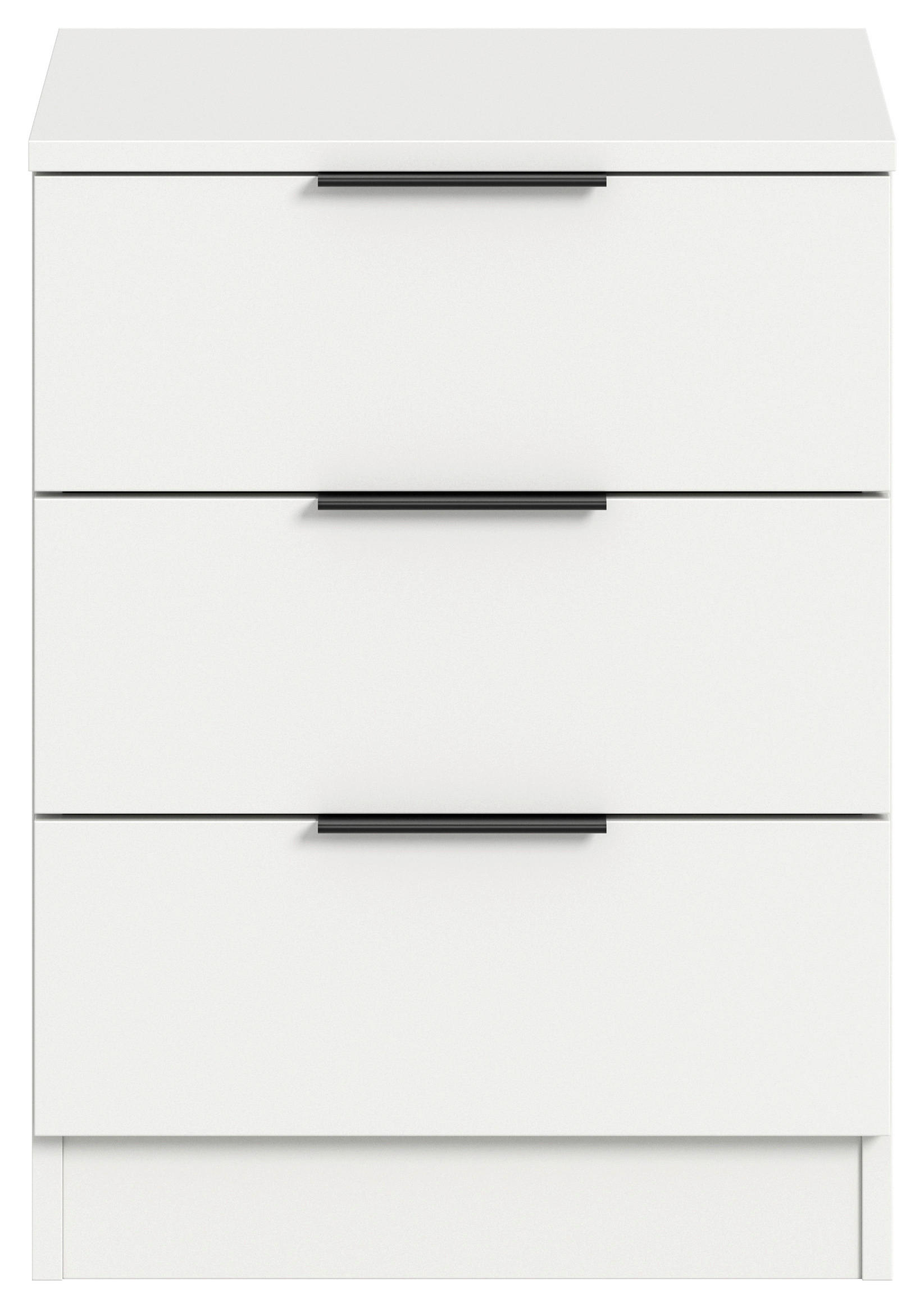 NACHTSCHRANK 45/60/40 cm  - Schwarz/Weiß, MODERN, Holzwerkstoff/Kunststoff (45/60/40cm) - MID.YOU