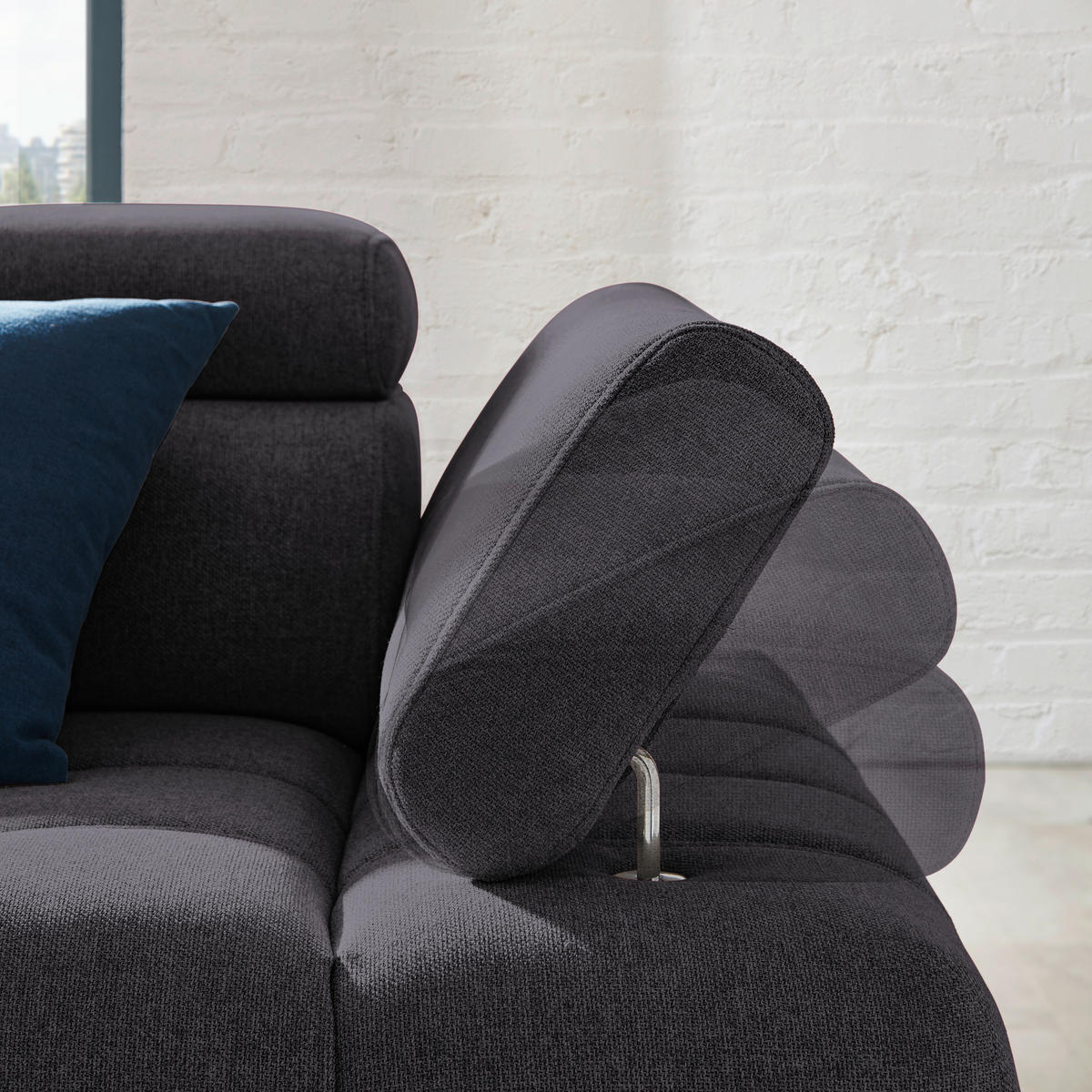 HÖRNSOFFA i vävt tyg svart  - svart, Design, metall/textil (223/263cm) - Livetastic