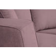 ECKSOFA in Velours Rosa  - Schwarz/Rosa, KONVENTIONELL, Holz/Textil (244/159cm) - Carryhome