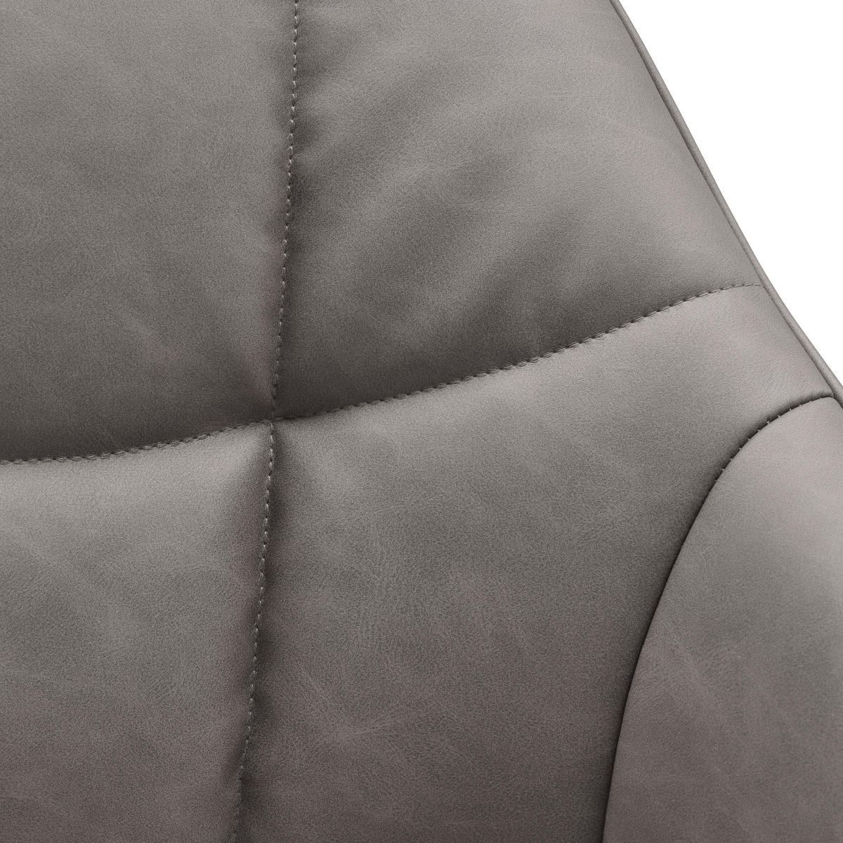 ŽIDLE S PODRUČKAMI, železo, vzhled kůže, šedá, černá - šedá/černá, Lifestyle, kov/textil (58.5/82.5/54.5cm) - MID.YOU
