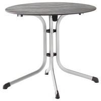 GARTENKLAPPTISCH 85/85/73 cm Metall, Kunststoff rund  - Graphitfarben/Grau, Basics, Kunststoff/Metall (85/85/73cm) - Sieger