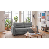 SCHLAFSOFA Chenille Grau  - Schwarz/Grau, Modern, Holz/Textil (192/83/99cm) - MID.YOU