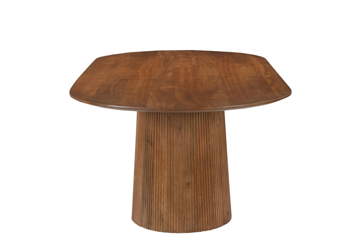 ESSTISCH 230/110/76 cm Echtholz  Holz oval Naturfarben  - Naturfarben, MODERN, Holz (230/110/76cm) - MID.YOU