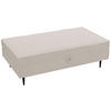 HOCKER in Textil Beige  - Beige/Schwarz, Design, Textil/Metall (135/45/75cm) - Livetastic