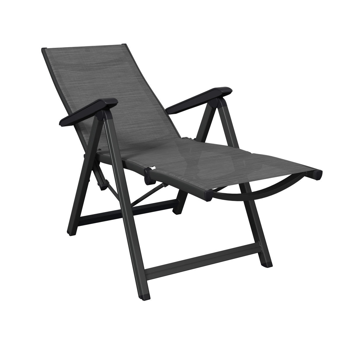 KERTI RELAX KAROSSZÉK 61/111/90 cm  - antracit/szürke, Konventionell, műanyag/textil (61/111/90cm) - Kettler