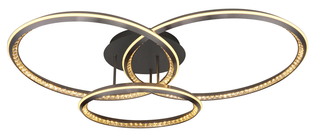 LED-DECKENLEUCHTE 109,5/80,5/20,5 cm   - Klar/Opal, Design, Kunststoff/Metall (109,5/80,5/20,5cm)