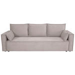 SCHLAFSOFA  mit Rücken echt, Armteil links, Armteil rechts Cord Hellgrau  - Hellgrau/Schwarz, Design, Textil (232/85/92cm) - Xora