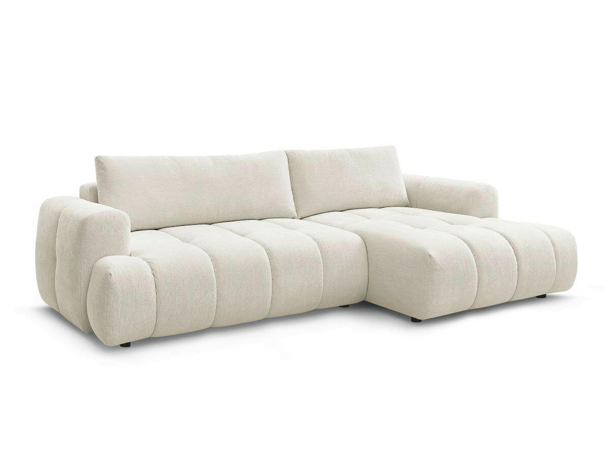 ECKSCHLAFSOFA FUJI Leinenoptik Beige  inkl.  - Beige/Schwarz, MODERN, Kunststoff/Textil (292/160cm)