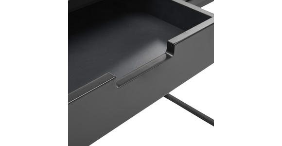 KONSOLENTISCH Grau, Schwarz - Schwarz/Grau, Design, Holzwerkstoff/Metall (100/36/77cm) - Novel