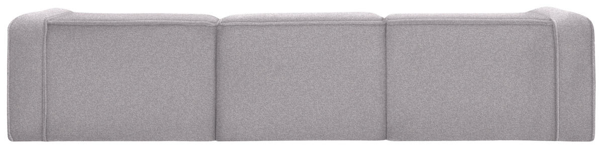 ECKSOFA in Webstoff Grau, Flieder  - Flieder/Schwarz, Design, Kunststoff/Textil (163/332cm) - Stylife