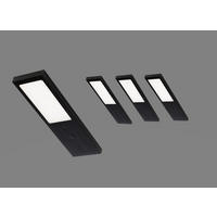 UNTERBAULEUCHTEN-SET 5/0,7/17 cm   - Schwarz, Basics, Metall (5/0,7/17cm)