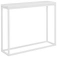 KONSOLENTISCH Weiß  - Weiß, LIFESTYLE, Glas/Holzwerkstoff (90/25/74cm) - Xora