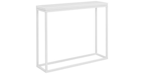 KONSOLENTISCH Weiß  - Weiß, LIFESTYLE, Glas/Holzwerkstoff (90/25/74cm) - Xora