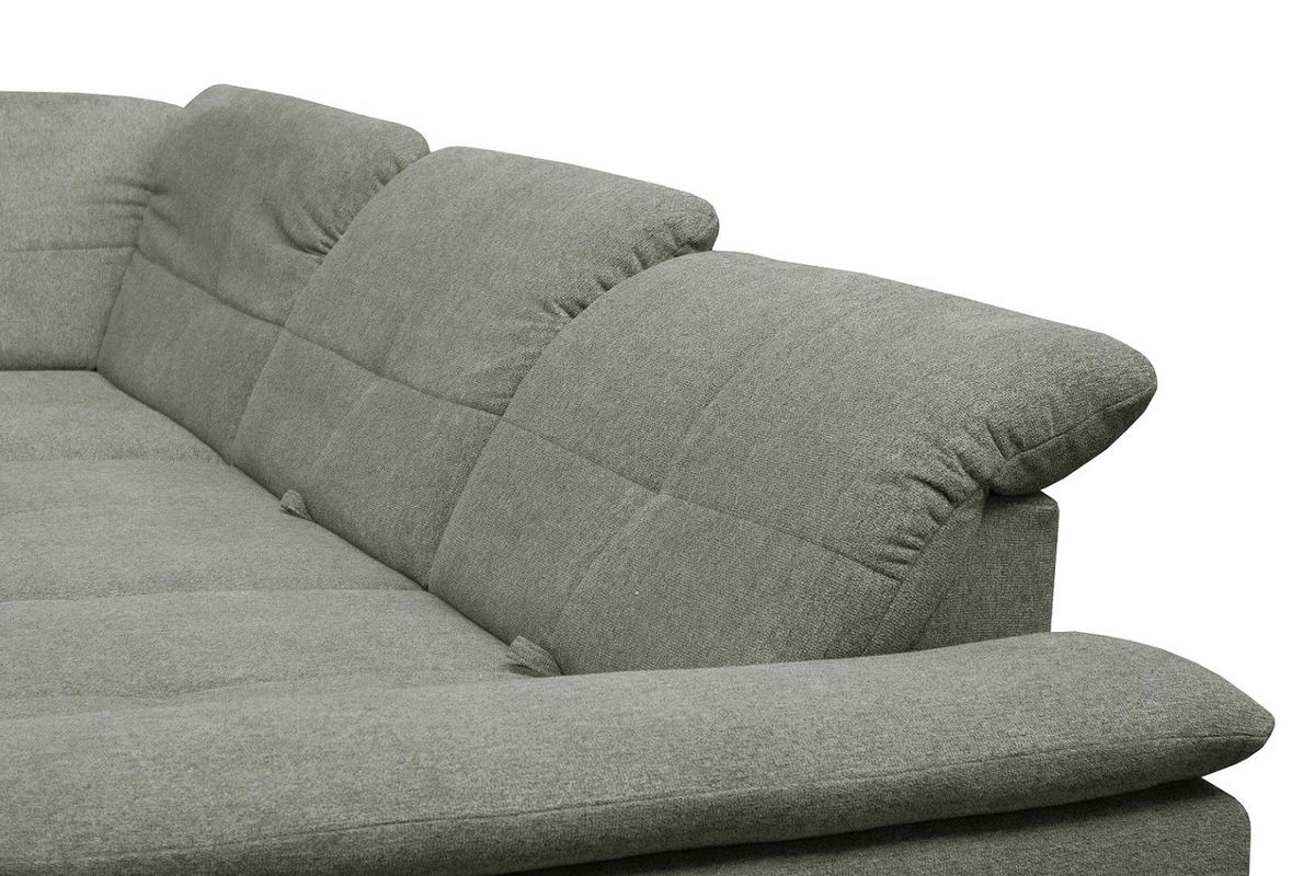 SAROKGARNITÚRA textil zöld  - krómszínű/zöld, Basics, műanyag/textil (242/313cm) - Xora