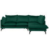ECKSOFA Grün Samt  - Schwarz/Grün, Design, Textil/Metall (241/200cm) - Carryhome