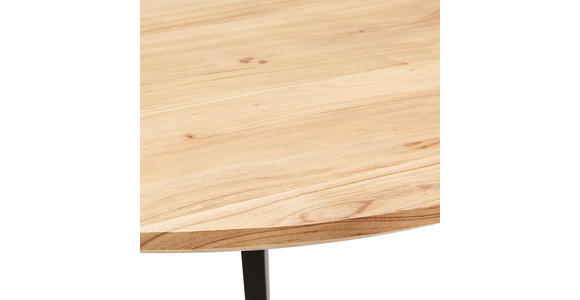 ESSTISCH in Holz, Metall 80/80/76 cm  - Schwarz/Akaziefarben, Natur, Holz/Metall (80/80/76cm) - Xora