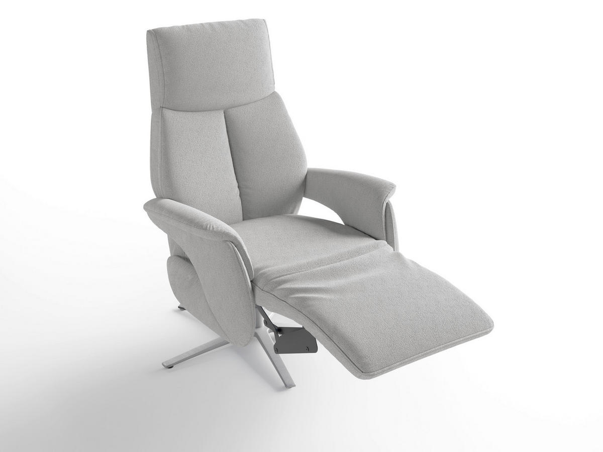 RELAXSESSEL Textil Silberfarben  - Silberfarben, Basics, Textil/Metall (75/110/85cm) - Sit & More