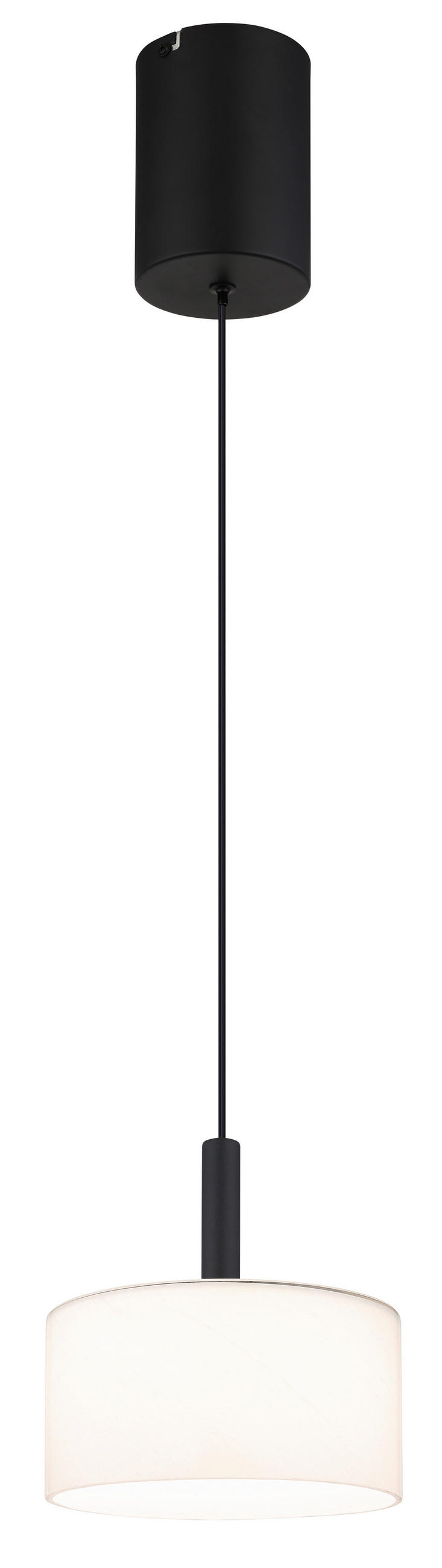 HÄNGELEUCHTE 20/150 cm   - Opal/Schwarz, Design, Glas/Kunststoff (20/150cm) - Collet's Monde