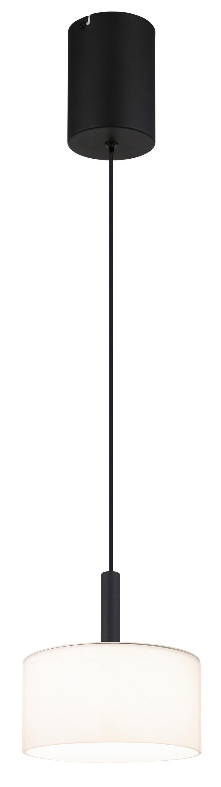 HÄNGELEUCHTE 20/150 cm   - Opal/Schwarz, Design, Glas/Kunststoff (20/150cm) - Collet's Monde