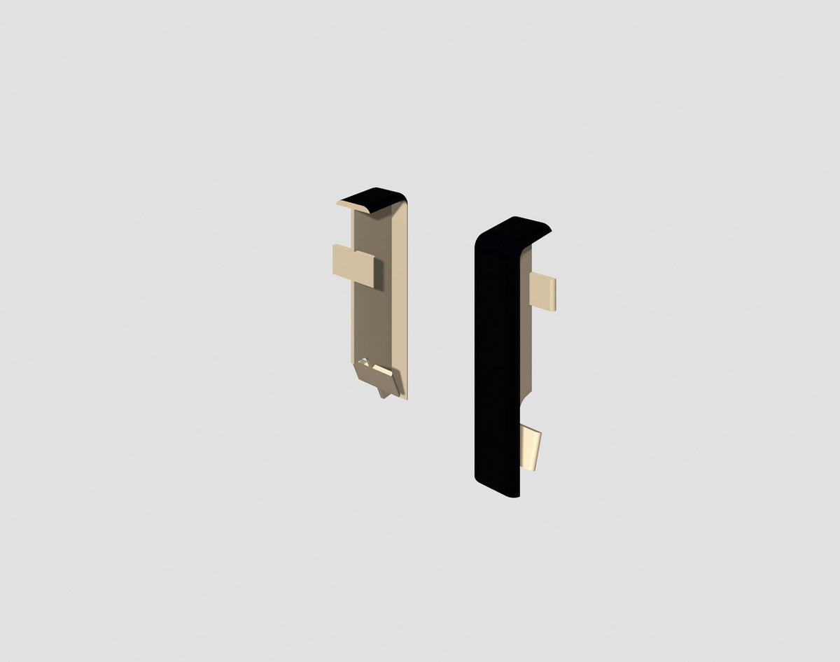 SOCKELLEISTENVERBINDUNGSSTÜCK - Schwarz, KONVENTIONELL, Kunststoff (1.6/1.2/5.9cm) - Egger Holzwerkstoffe