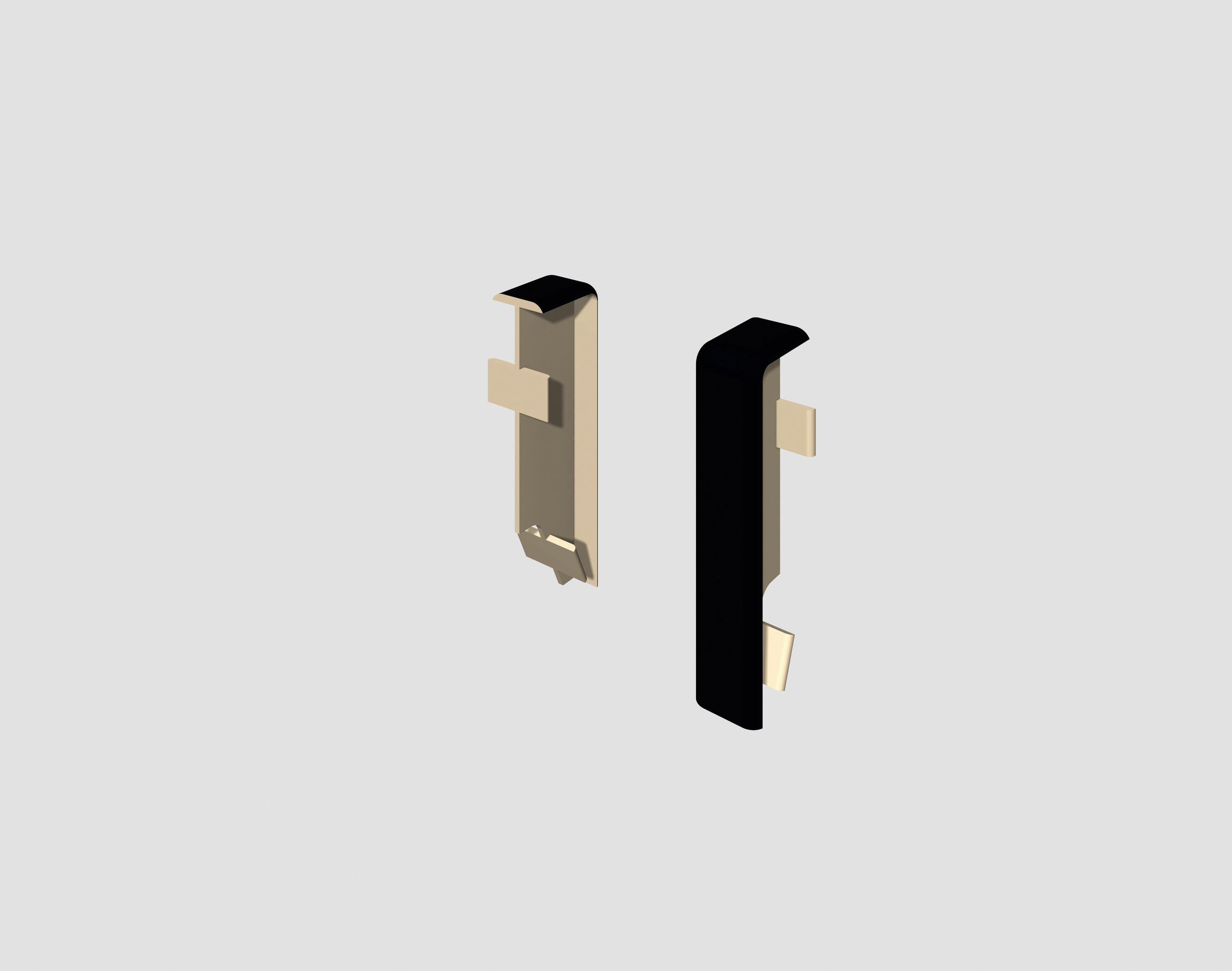 Egger Holzwerkstoffe Sockelleistenverbindungsstück Zwischenstück Schwarz 1.2x5.9x1.6 cm