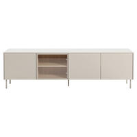 TV-ELEMENT Eichefarben, Kaschmir  195/57/41 cm  - Kaschmir/Eichefarben, Modern, Glas/Holzwerkstoff (195/57/41cm) - Carryhome