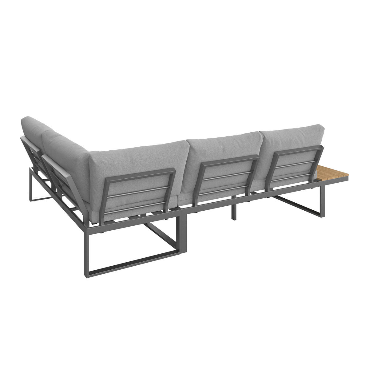 LOUNGE ÉTKEZŐGARNITÚRA 4 részes   253.5/64.5/184 cm  - világosszürke/natúr, Modern, műanyag/textil (253.5/64.5/184cm) - Ambia Garden