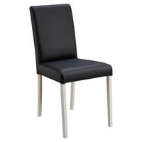 STUHL  in Lederlook  - Weiss/Schwarz, Konventionell, Holz/Textil (43/87,5/56cm) - Boxxx
