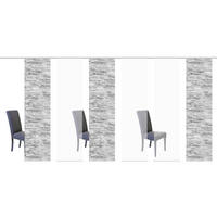 FLÄCHENVORHANG  6 Stück  halbtransparent   60/245 cm  - Anthrazit, Design, Textil (60/245cm)