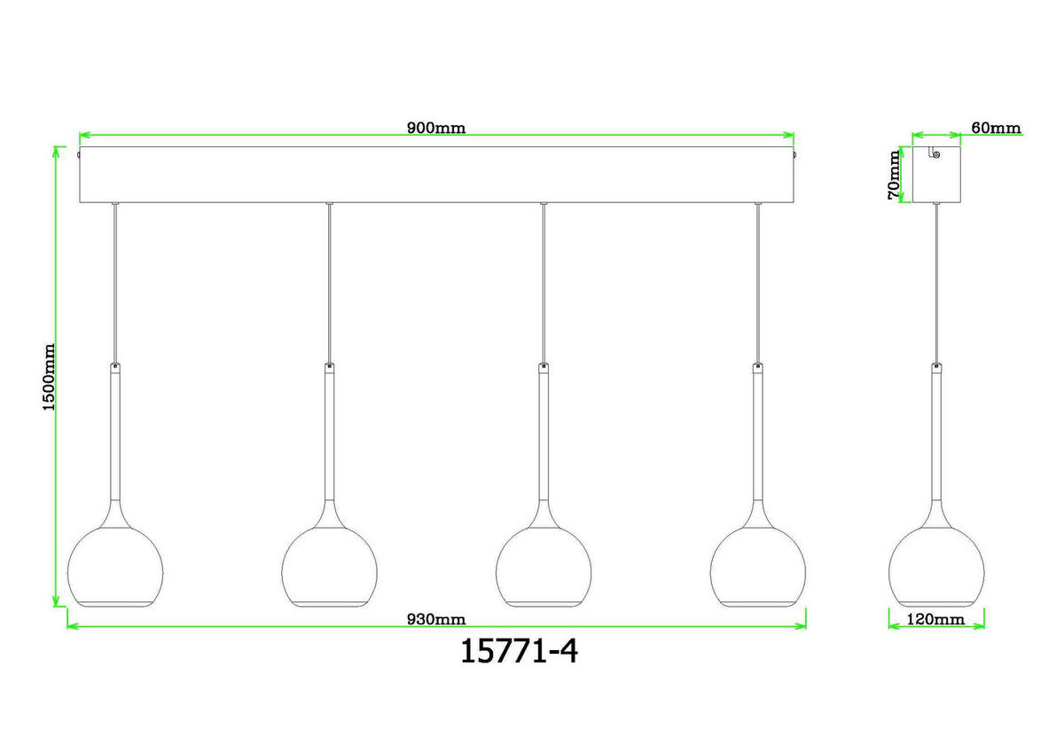 LED-HÄNGELEUCHTE 93/12/150 cm  - Goldfarben/Schwarzchrom, Design, Kunststoff/Metall (93/12/150cm) - Globo
