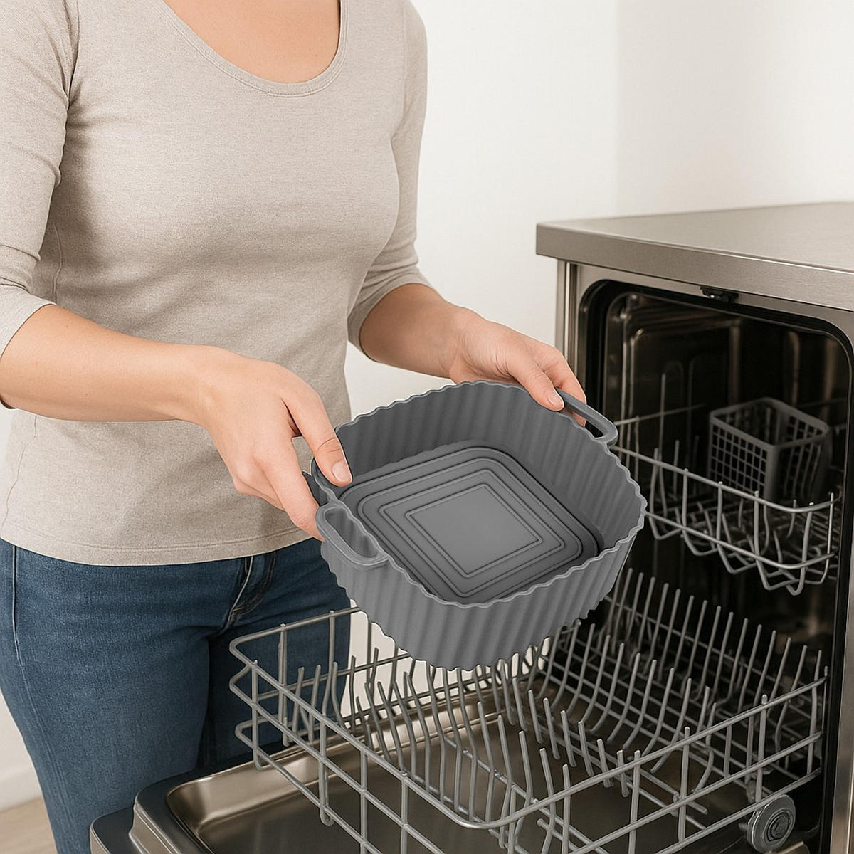BACKFORMENSET KitchBo  - Schwarz/Grau, Basics, Kunststoff (20/22,5/6.3cm)