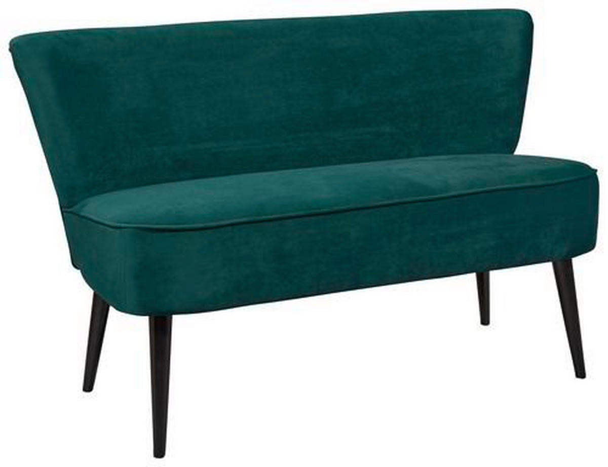 SITZBANK 140/83/75 cm Mikrovelours Grün Holz  - Schwarz/Grün, Trend, Holz/Textil (140/83/75cm) - MID.YOU