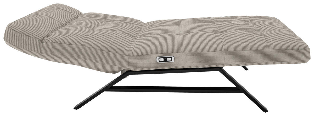 RELAXLIEGE in Cord Sandfarben  - Sandfarben/Schwarz, Design, Textil/Metall (120/54-113/158-198cm) - Pure Home Lifestyle