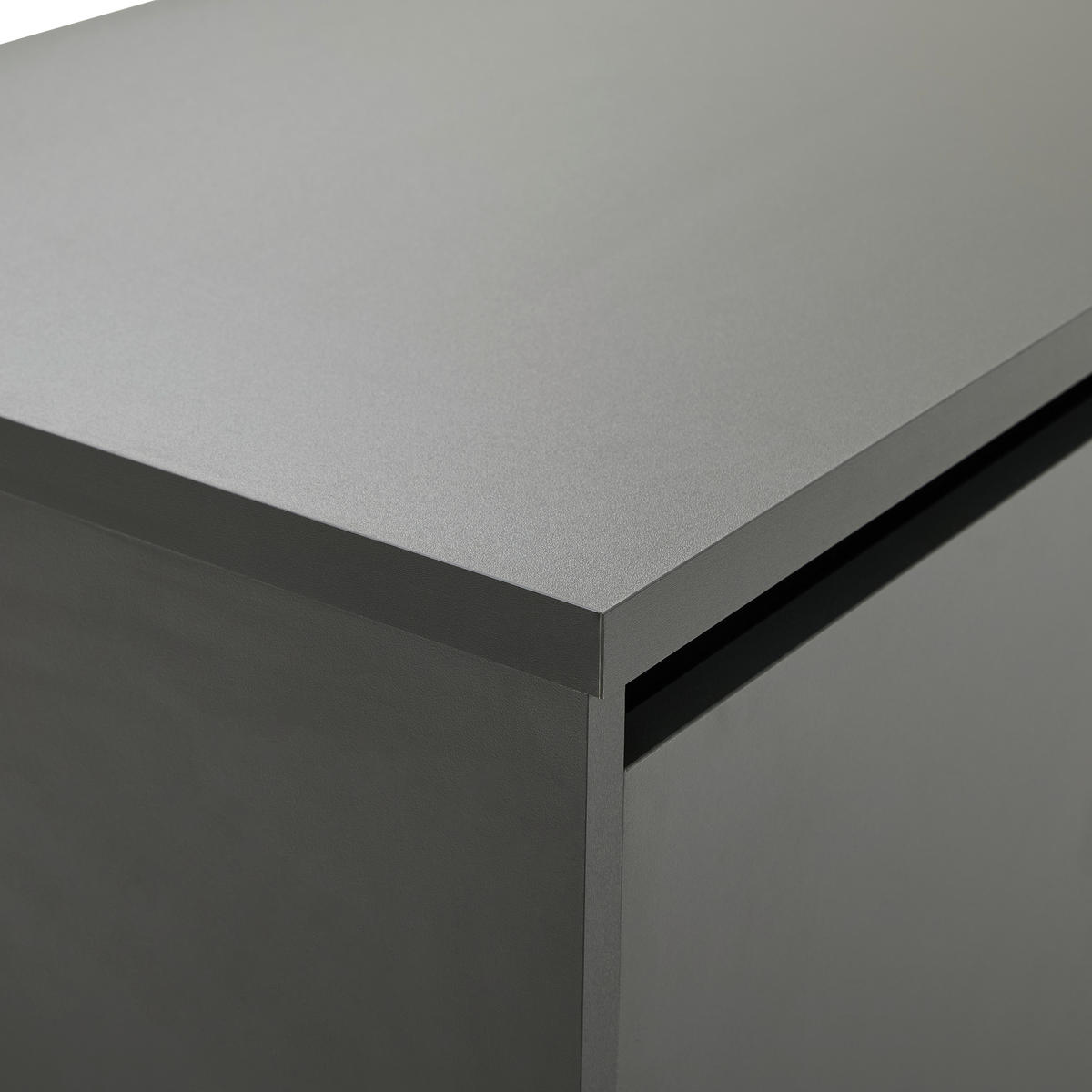 LOWBOARD  in 180/55/48 cm  - Anthrazit/Schwarz, Design, Holzwerkstoff/Kunststoff (180/55/48cm) - Carryhome