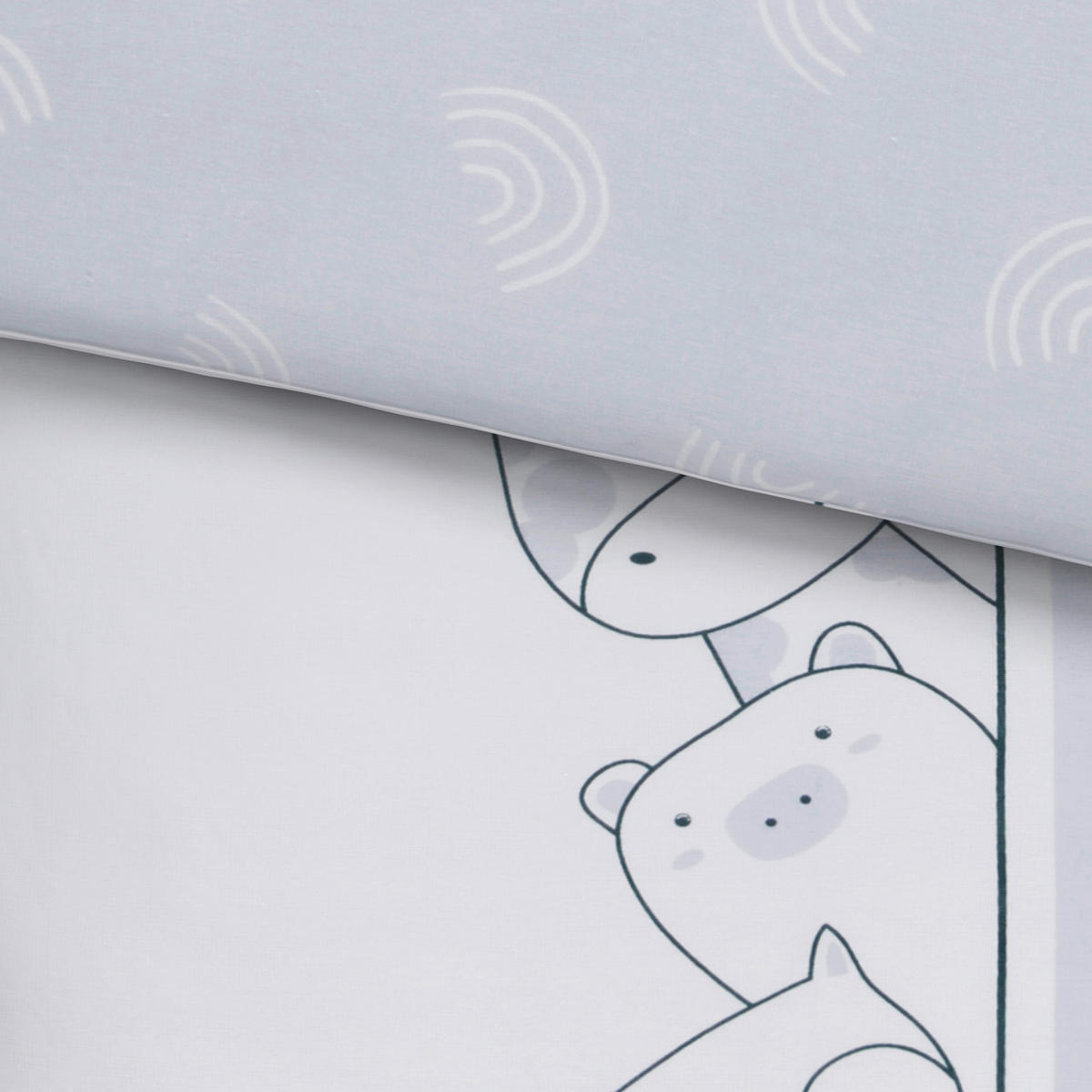 DETSKÁ POSTEĽNÁ BIELIZEŇ 100/135 cm  - sivá/biela, Design, textil (100/135cm) - Avelia
