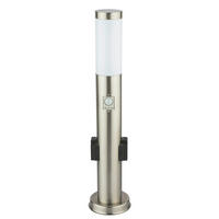 Außenleuchte mit 13,1/60 cm   - Edelstahlfarben/Opal, Basics, Kunststoff/Metall (13,1/60cm) - Globo