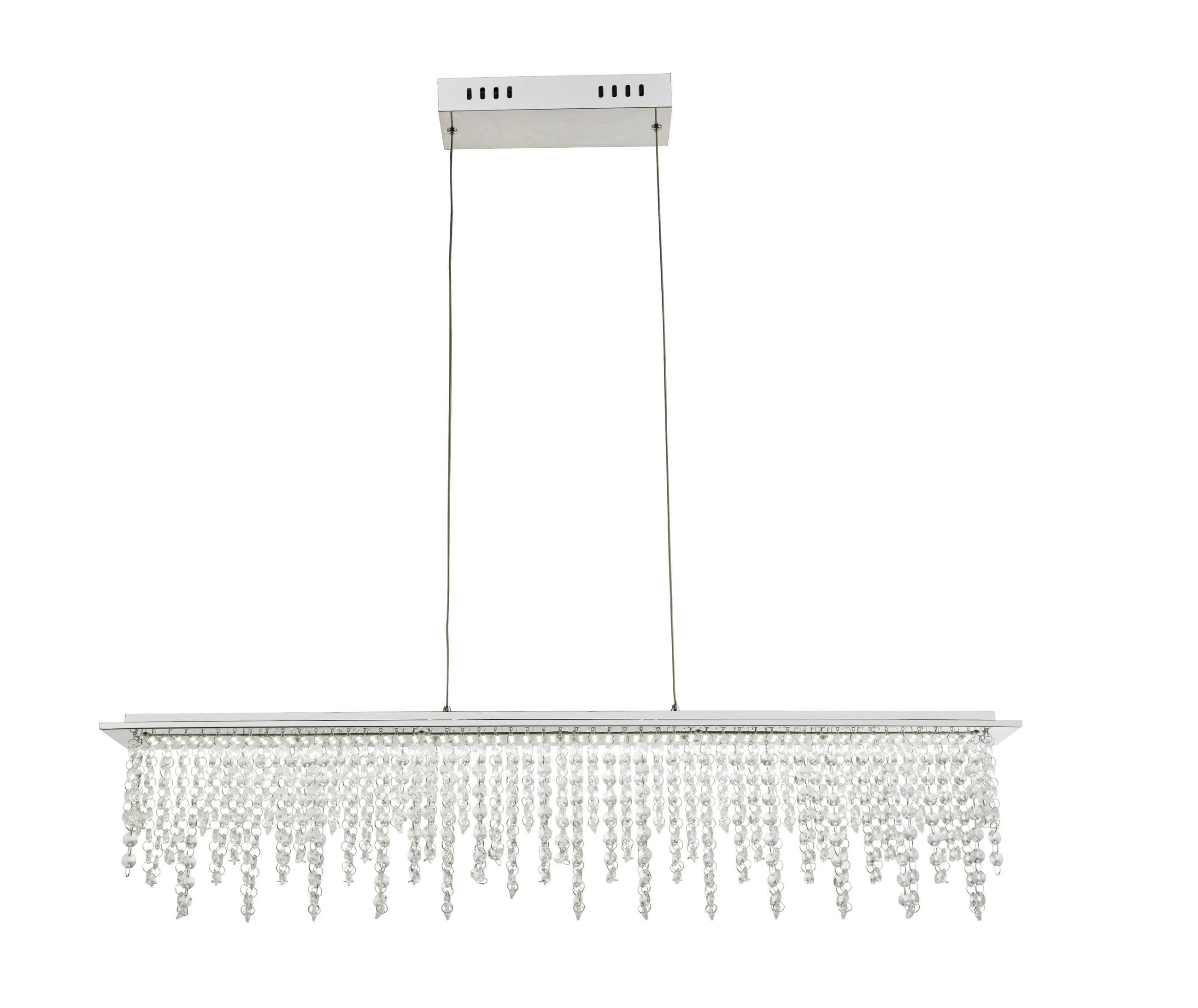 LED-HÄNGELEUCHTE  90 cm  - Klar, Design, Glas/Metall (90cm) - Globo