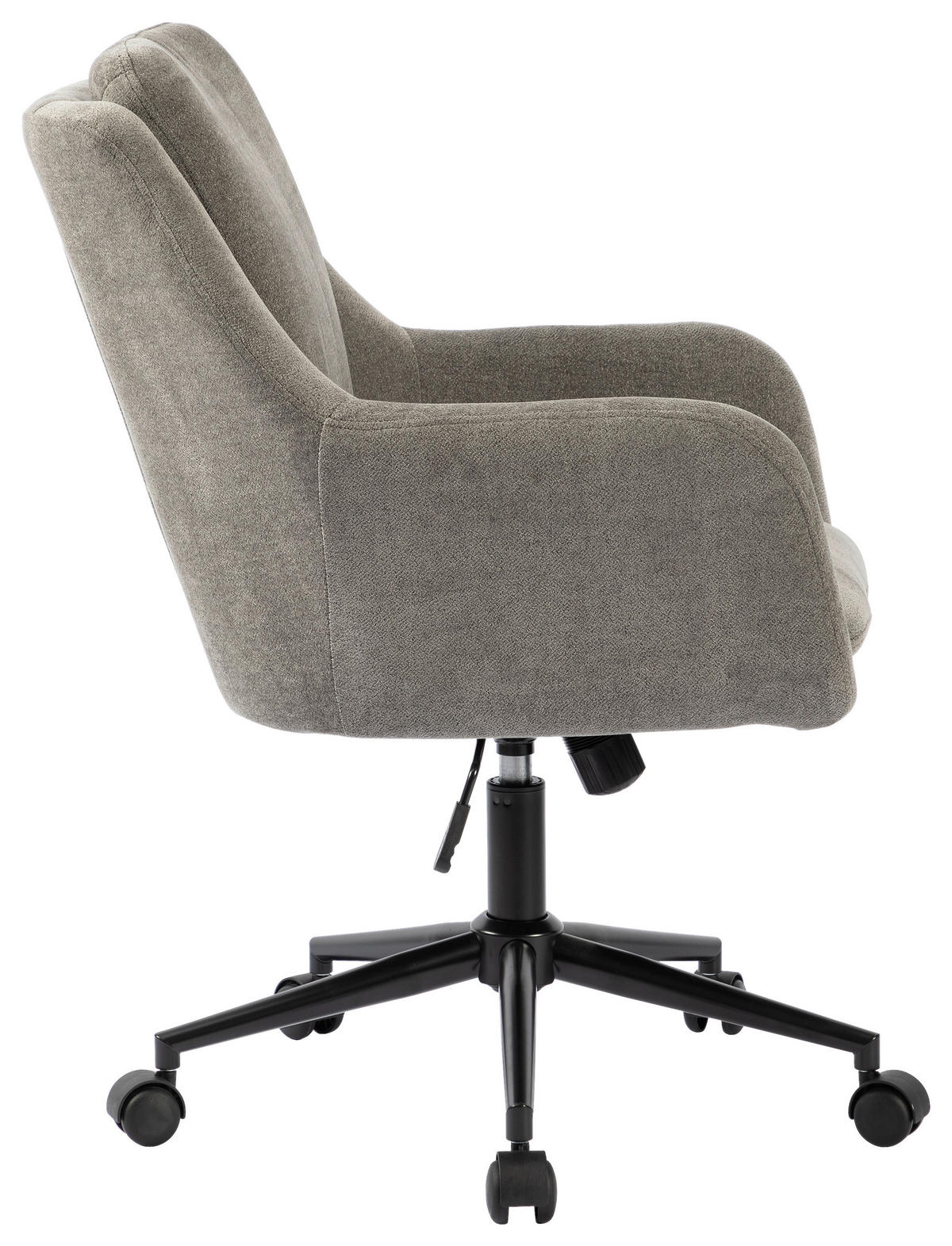 DREHSTUHL Webstoff Grau, Schwarz  - Schwarz/Grau, Modern, Kunststoff/Textil (58/91-99/71cm) - MID.YOU