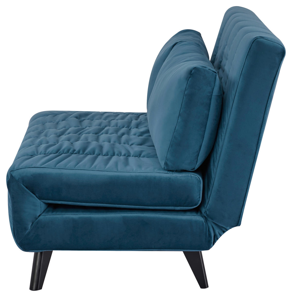 SCHLAFSOFA Samt Dunkelblau  - Schwarz/Dunkelblau, Design, Holz/Textil (143/82/91cm) - Carryhome