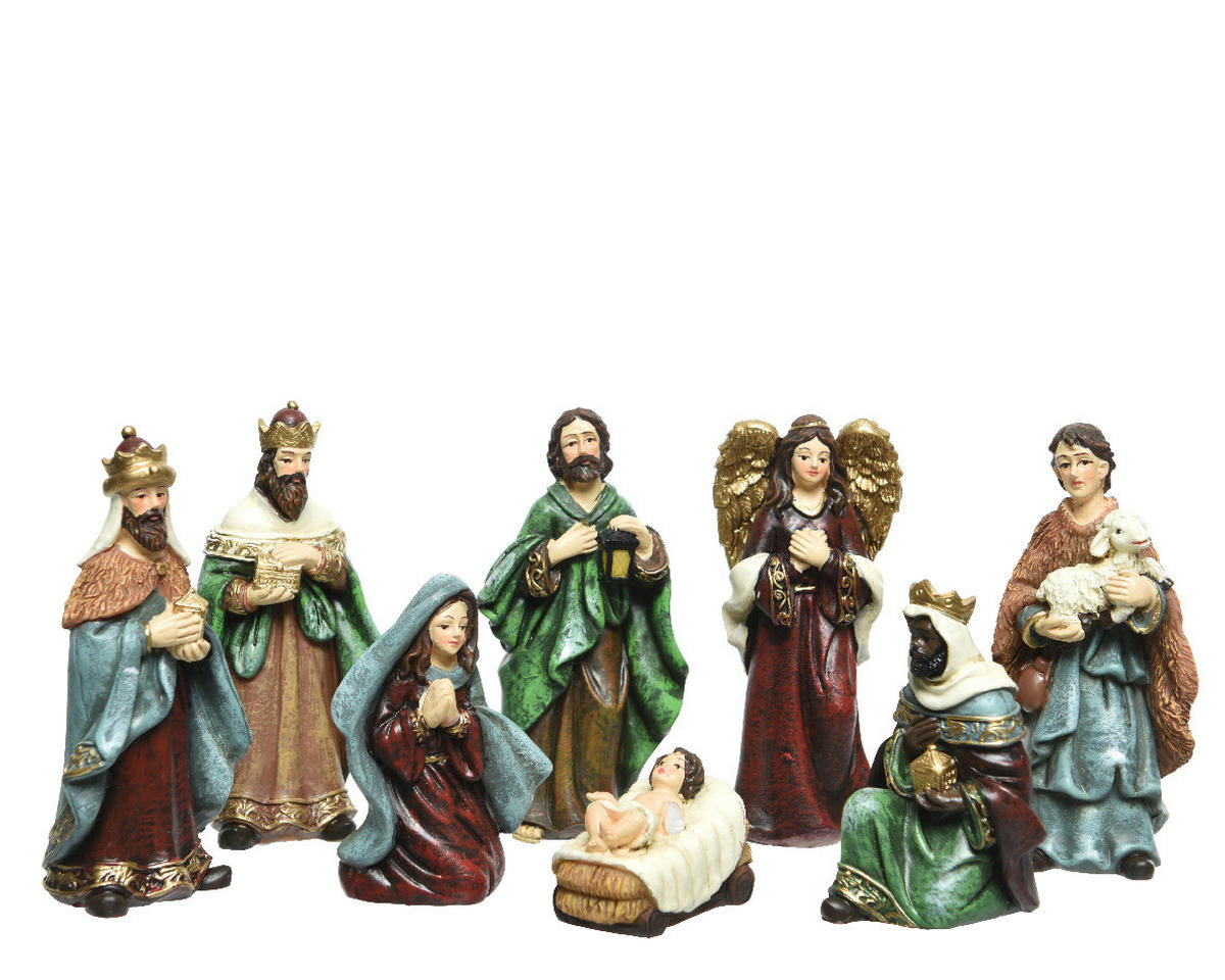 KRIPPENFIGUREN-SET - Multicolor, LIFESTYLE, Kunststoff (9cm)