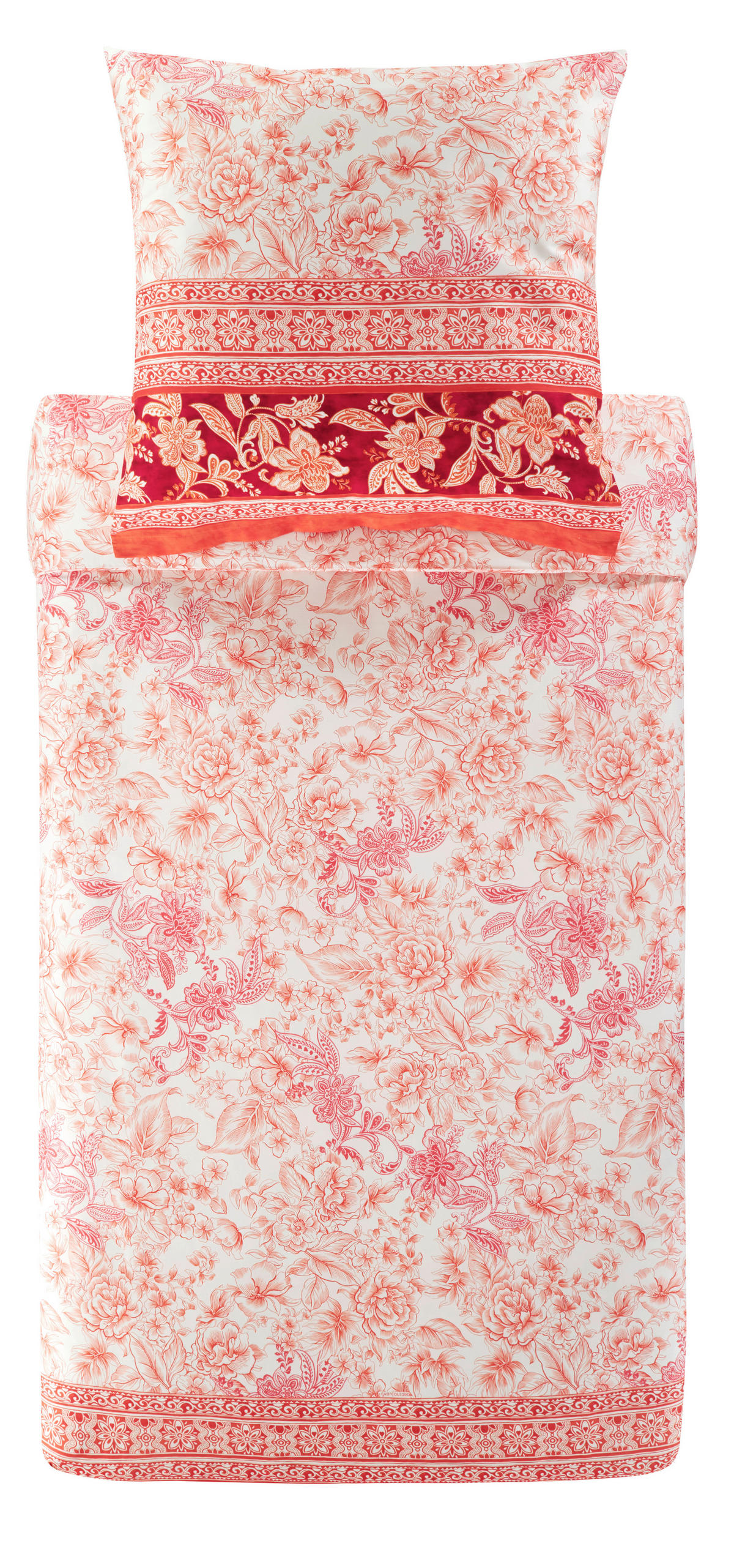 BETTWÄSCHE Capodimonte Satin 135/200 cm  - Orange, KONVENTIONELL, Textil (135/200cm) - Bassetti