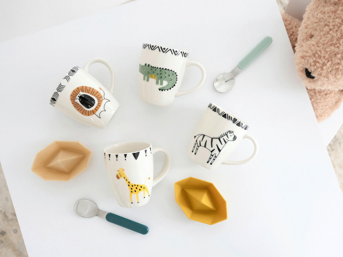KINDERBECHER Safari  - Multicolor, Basics, Keramik - Creatable