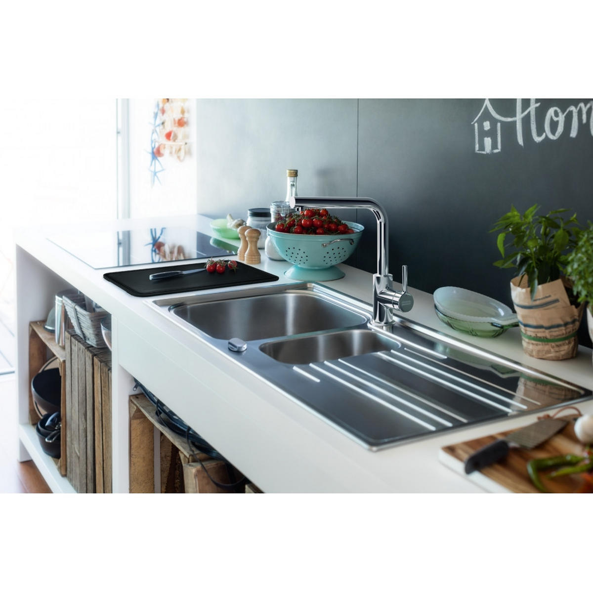 KÜCHENARMATUR - Chromfarben, Basics, Metall (10,8/28,4/25,7cm) - Franke