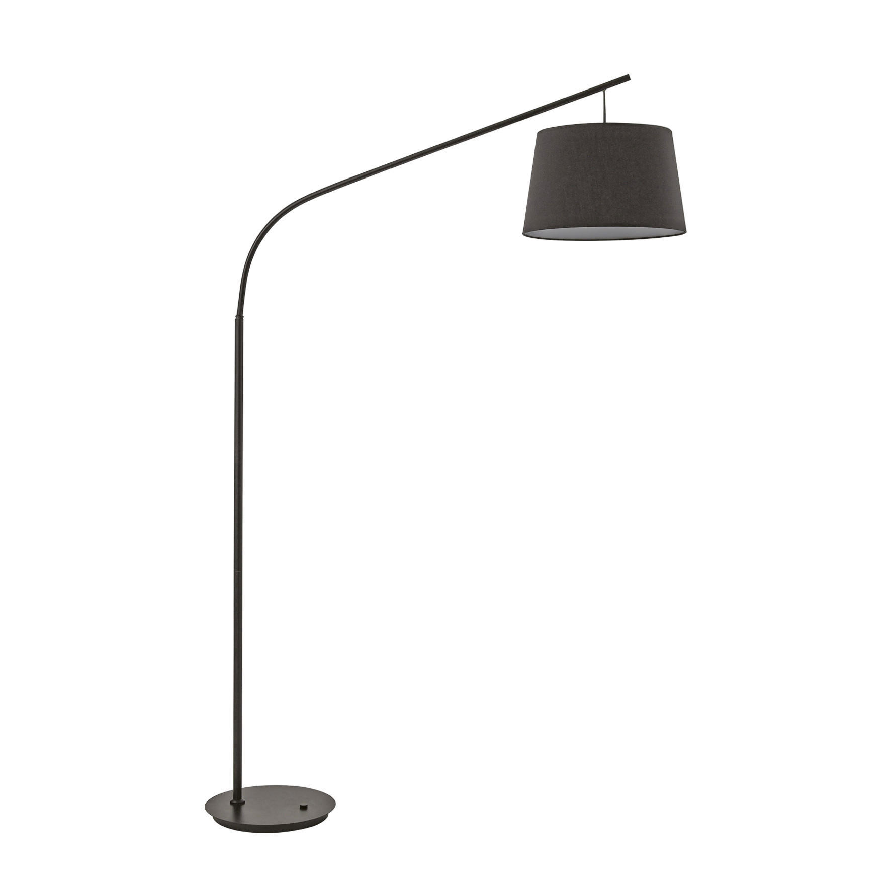 BOGENLEUCHTE 118/40/197 cm    - Schwarz, KONVENTIONELL, Textil/Metall (118/40/197cm) - Ideal Lux