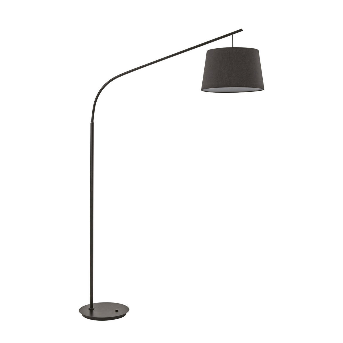 BOGENLEUCHTE 118/40/197 cm    - Schwarz, KONVENTIONELL, Textil/Metall (118/40/197cm) - Ideal Lux