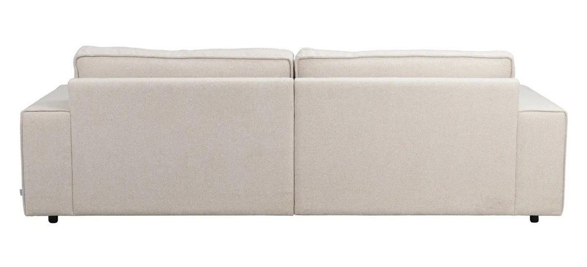 3-SITS SOFFA i beige  - beige/svart, Klassisk, metall/trä (259/85/116cm) - Rowico